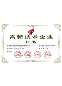 高新技術企業(yè)證書